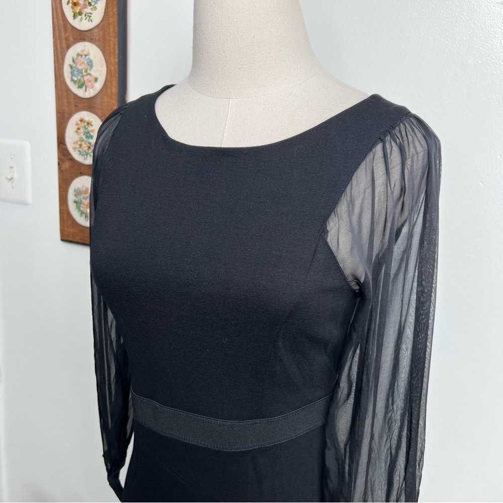 Alberta Ferretti Designer Black Bodycon Pencil Cocktail Holiday Party Dress 4 - Picture 6 of 11